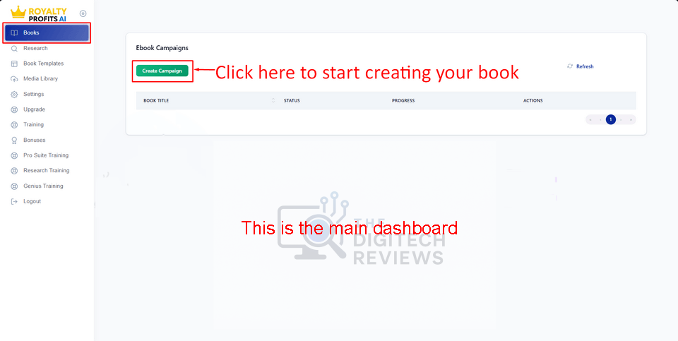 Royalty Profits AI Demo 1 dashboard RWM