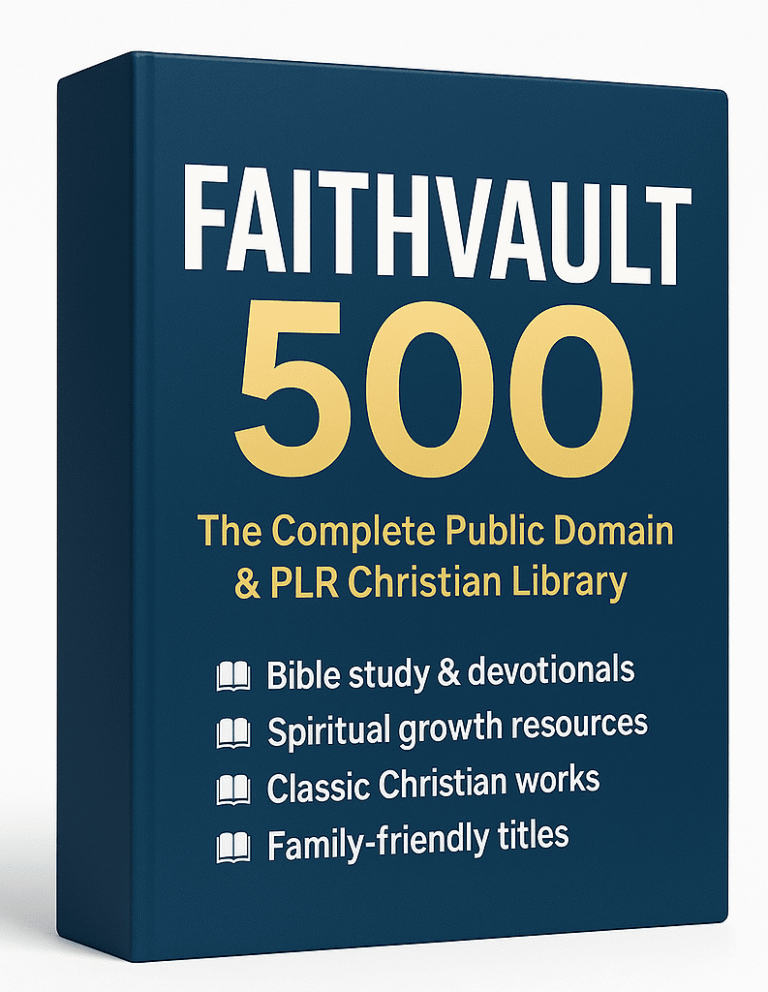 Product 6 FaithVault 500_Public Domain PLR Christian Library 500 eBooks