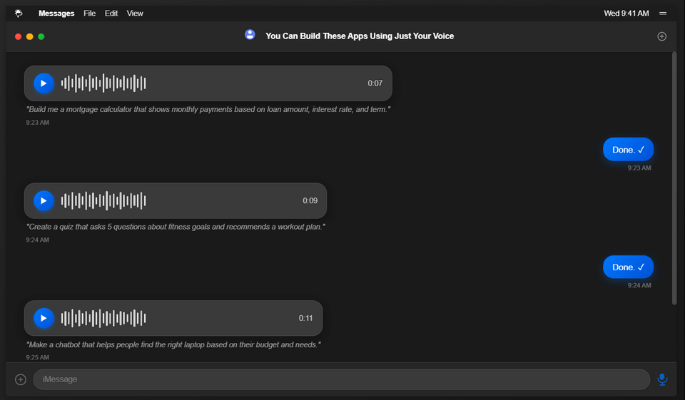 Vibe Traffic Build with voice