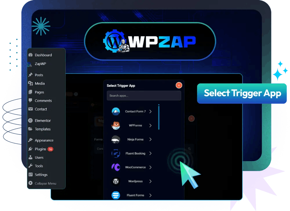WPZap App Step 1