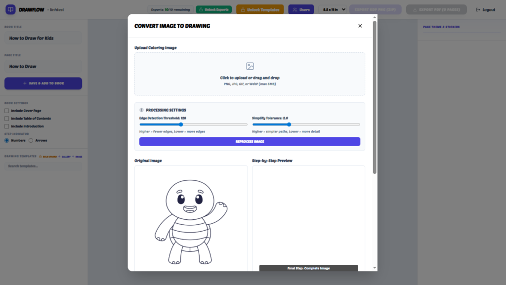 Drawflow Saas Demo Step 2
